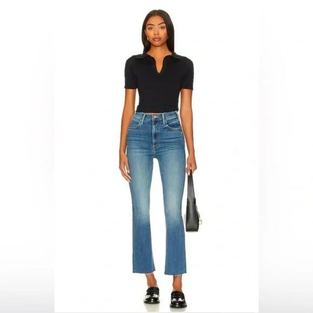 28 Mother High-Rise The Hustler Ankle Fray Healing Jar